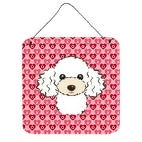 White Poodle Wall or Door Hanging Prints