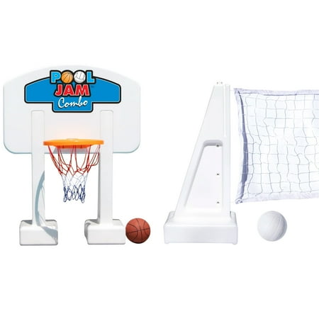 Swim Central Pool Jam Combo Basketball and Volleyball Inground Swimming Pool Water Games