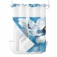 thumbnail image 1 of White Poppy No Hooks Shower Curtain with Snap-in Liner Spring Flower Shower Curtains for Bathroom, Waterproof, Easy Install, Washable 72"x84", 1 of 9