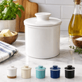 Stick Point Up White Porcelain Butter Crock, Holds Up To 1.5 Sticks Of Butter For ...