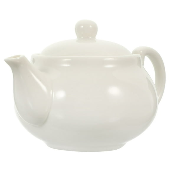WEAVILUX White Ceramic Teapot Portable Practical Gift for Home and Travel