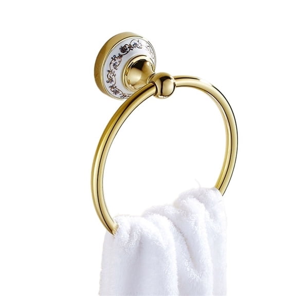 White Porcelain Towel Rack, Towel Ring, White Porcelain Metal Pendant, Wall Mounted, Bathroom Hardware