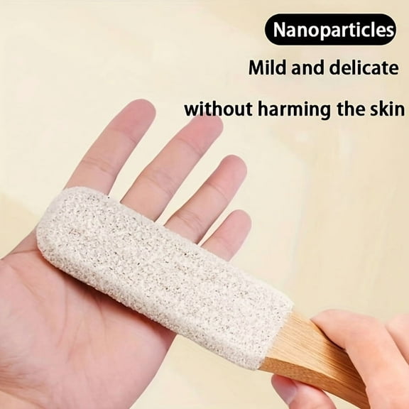 White Portable Foot Scrubber – Manual Callus Remover & Exfoliating Pedicure Tool for Soft, Smooth Feet – Compact, Durable, Reusable Home Spa Foot Care