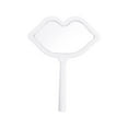 thumbnail image 1 of White Portable Handheld Makeup Mirror Lip Shape Design For Travel And Purse Convenience 6.29 Inches By 4.72 Inches, 1 of 6