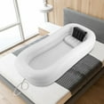 White Portable Inflatable Bathtub for Adults, PVC Shower Bathtub