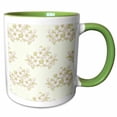 thumbnail image 1 of 3drose, White Posies, 11oz Two-tone Green Mug, 1 of 6