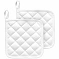thumbnail image 1 of White Pot Holders for Kitchen Heatproof Potholder, 2 Pack Modern Simple White Backdrop Hot Pads Multipurpose Oven Pads Cloth Potholders Trivet for Cooking and Baking, 1 of 8
