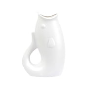 White Pot Serving Ware for Parties Nordics Style Plastic Vase Home Decoration Creatives Dried Flower Vase for Dining Room & Coffee Tables