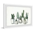 thumbnail image 1 of White Potted Cacti Framed Painting Art Print, 18.00" x 1.50", 1 of 6
