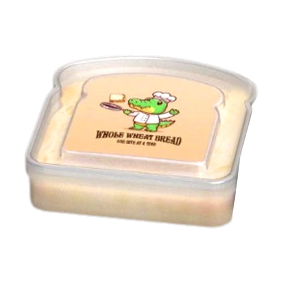 White Pp Sandwich Lunch Box with Single Layer Compartment, Microwave Safe and Portable for Work or Travel