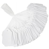 White Price Tags with String - 1000PCS Pre-Strung String Tags for Pricing, Paper Hang Tags Merchandise Tags