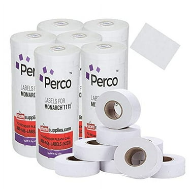 White Pricing Labels for Monarch 1115 Price Gun - 6 Sleeve, 90,000 Price Marking Labels