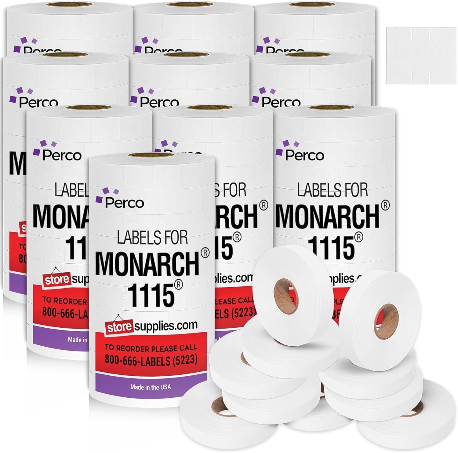 Pricing Labels for Monarch 1115 White - 150,000 labels w/ 100 Rolls ...