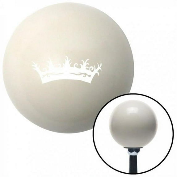White Princess Crown Ivory Shift Knob with M16 x 1.5 Insert Shifter Auto Manual Brody