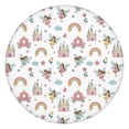 thumbnail image 1 of White Princess Fairy Castle Pattern Round Fitted Tablecloth with Elastic Edge,Dining Table Cover Waterproof,Outdoor Round Tablecloth for Camping,Dining,Indoor and Outdoor, 1 of 7