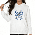 thumbnail image 1 of White Print Hoodie Graphic Sweatshirt Bow Blueberry Watercolor Street Style Cute Casual Wear S-2XL Tops, 1 of 5