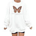 thumbnail image 1 of White Print Sweatshirt Graphic Sweatshirt Butterfly FOR I KNOW THE PLANS I HAVE FOR YOU Jeremiah 29:11 Christian Youth Faith Social Gathering S-3XL Tops, 1 of 5