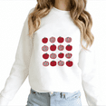 thumbnail image 1 of White Print Sweatshirt Graphic Sweatshirt Retro Tomato Grid Novelty Gift For Fruit And Retro Enthusiasts S-3XL Tops, 1 of 5
