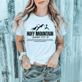 thumbnail image 1 of White Print T-Shirt Graphic T-Shirt Holy Mountain Isaiah 11:6-9 Design Apparel For Faith Events And Casual Daily Wear Tops S-5XL, 1 of 4