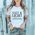 thumbnail image 1 of White Print Tshirt Graphic Tees Salt Light Matthew 5:13-14 S-5XL Shirts for Daily Outfits Tops, 1 of 5