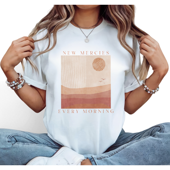 White Print Tshirt Graphic Tees Shirts Christian Inspirational Quote Abstract Art Print Women Oversized Casual Tops S-5XL