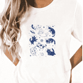 thumbnail image 1 of White Print Tshirt Graphic Tees Shirts S-5XL Astronaut Cat Funny for Daily Outfits Tops, 1 of 5