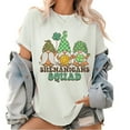 thumbnail image 1 of White Print Tshirt Graphic Tees St Patricks Day Gnomes Shenanigans Squad Gold Coin Clover Shirts S-5XL Casual Tops, 1 of 5