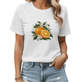 thumbnail image 1 of White Print Tshirt Graphic Tees Vibrant Citrus Orange Design Trendy Shirts S-5XL Tops, 1 of 5