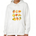 thumbnail image 1 of White Print hoodie Sweatshirt Graphic Sweatshirt S-2XL Mango Cluster Print Cozy Casual Trendy Tops, 1 of 5