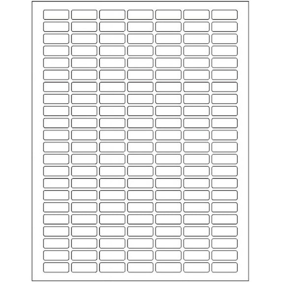 White Printable Labels Sheets + Bonus Color Labels White Rectangular Stickers ( 1" x 0.375") Produce Excellent Results with Standard Laser Printer-Template Included - 15700 Pack
