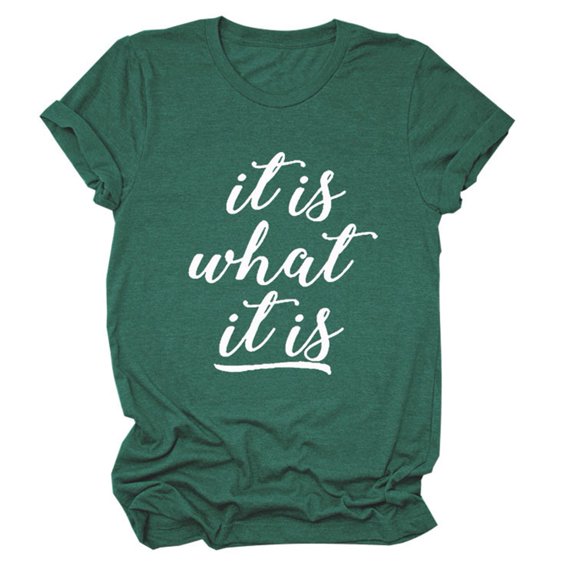 White Printed Short Sleeve Women's Summer Top, Crewneck Casual Comfort, XXXL Vintage Green oversized Letter Tee Bienvenido