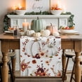 thumbnail image 1 of White Pumpkin Table Runner, Autumn Thanksgiving Kitchen Dining Table Decoration for Home Party Decor 13x108 Inches, 1 of 9