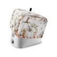 thumbnail image 1 of White Pumpkin Toaster Cover 2 Slice, Small Kitchen Appliance Covers, Thanksgiving Maple Leaf Autumn Flower Toaster Oven Cover with Loop, Bread Machine Cover Polyester Dust Cover Protection, 1 of 4