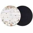 thumbnail image 1 of White Pumpkins Fall Coasters Set of 2, Absorbent Coasters for Drinks, Thanksgiving Eucalyptus Wildflowers Wood Coaster for Desk Coffee Table Protection, Home Decor House Warming Gifts 4", 1 of 8