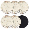 thumbnail image 1 of White Pumpkins Fall Coasters Set of 6, Absorbent Coasters for Drinks, Thanksgiving Summer Botanical Floral Leaf Coaster for Desk Coffee Table Protection, Home Decor House Warming Gifts 4", 1 of 8