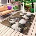 thumbnail image 1 of White Pumpkins Fall Outdoor Rug for Patio/Deck/Porch, Non-Slip Large Area Rug 6 x 9 Ft, Thanksgiving Botanical Farmhouse Indoor Outdoor Rugs Washable Area Rugs, Reversible Camping Rug Carpet Runner, 1 of 8