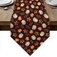 thumbnail image 1 of White Pumpkins Fall Table Runner Linen Burlap Table Runner 90 Inches Long Thanksgiving Maple Leaves Brown Dresser Scarves for Kitchen Island Coffee Dining Room Party Wedding Holiday Decor 13"x90", 1 of 8