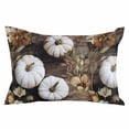 thumbnail image 1 of White Pumpkins Fall Throw Pillow Cover 12 x 20 Inch Decorative Pillow Cover Thanksgiving Botanical Floral Farmhouse Lumbar Pillowcase Seasonal Rectangle Cushion Case for Couch Sofa Bed Living Room, 1 of 7