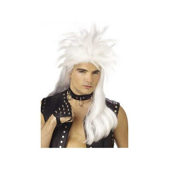 White Punk Mullet Wig
