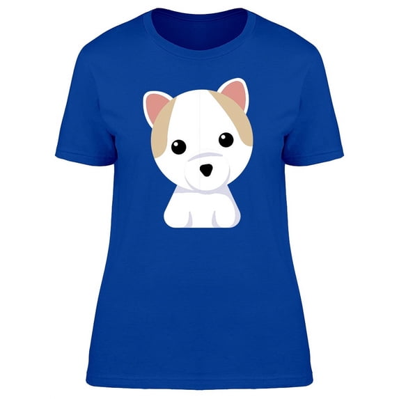 White Puppy In Flat Style T-Shirt Women -Image by Shutterstock, Female x-Large