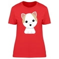 thumbnail image 1 of White Puppy In Flat Style T-Shirt Women -Image by Shutterstock, Female x-Large, 1 of 2
