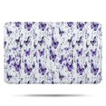 thumbnail image 1 of White Purple Butterfly Plant Pattern Bathroom Rugs Mat,Non Slip Microfiber Bathroom Rug,Rubber Backing,Soft Bathroom Mats for Bathroom Floor,Tub and Shower,17x27in(43x68cm), 1 of 4