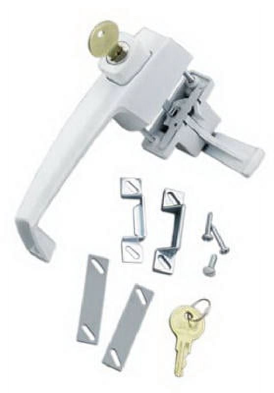 White Push Button Key Lock For Out Swinging Wood Or Metal Doors, Each