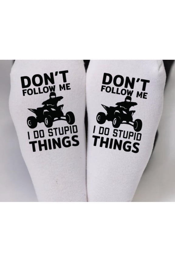 White Quad Racing Graphic Quad Racing Socks