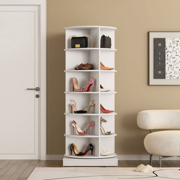 White, Quality Build - 360 Rotate to Hold Many Pairs - In Family Homes - Maintain a Tidy Appearance