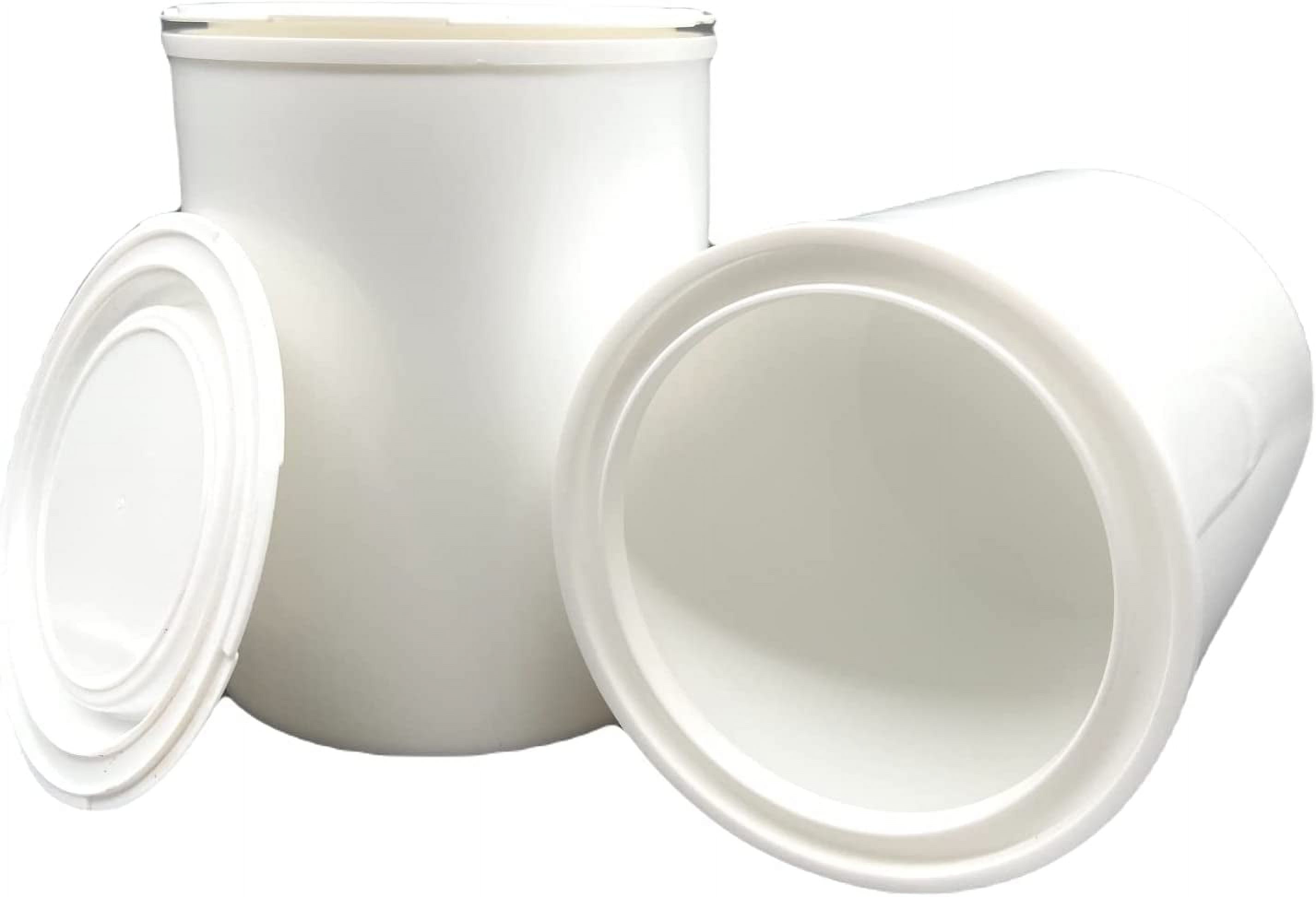 White Quart Size Plastic Paint Cans With Lids, Paint, Arts And Crafts, No Rusting, Multipurpose