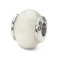 thumbnail image 1 of White Quartz Stone & Sterling Silver Bead Charm, 13mm, 1 of 4