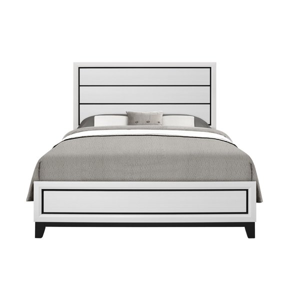 White Queen Bed with Given Dimensions - Suits Different Bedroom Layouts