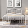 thumbnail image 1 of White Queen Metal Platform Bed (Fully Slated), 1 of 2