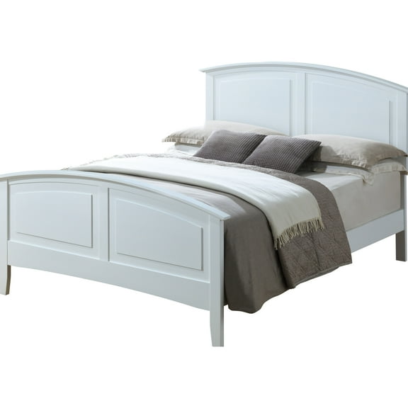 White Queen Size Bed For A Serene Sleeping Experience, 50"h X 68"w 83"d, Strong Frame, Clean Finish, Fast Assembly, Suits Diverse Bedroom Interiors Charming Relaxed Evening Rest, 50" H 68" W 83" D,